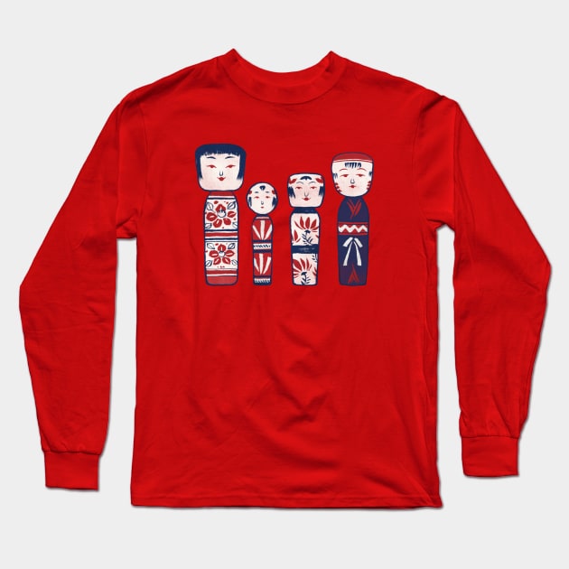 Kokeshi（こけし） Long Sleeve T-Shirt by akaneyabushita